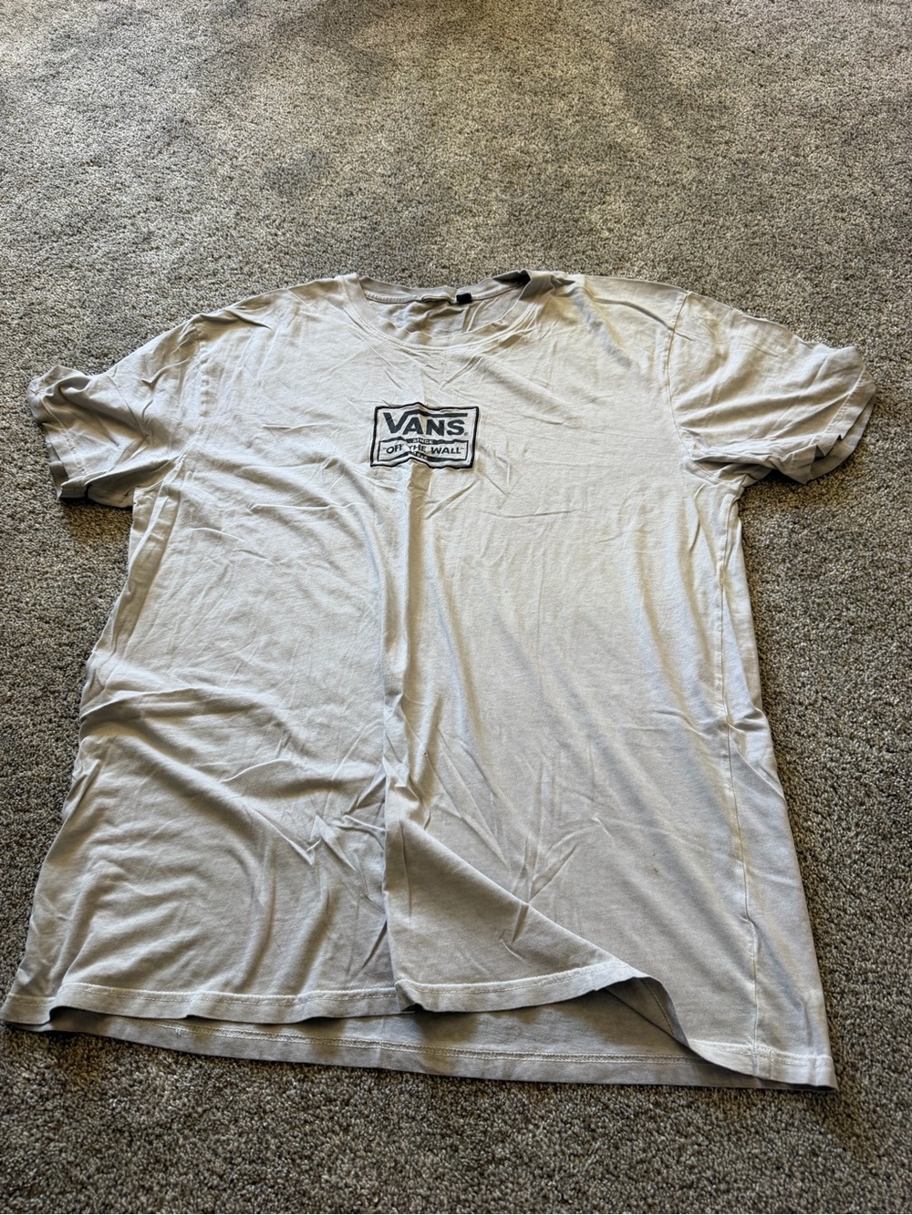 Vans Men’s Light Gray Center Logo Short Sleeve Tee